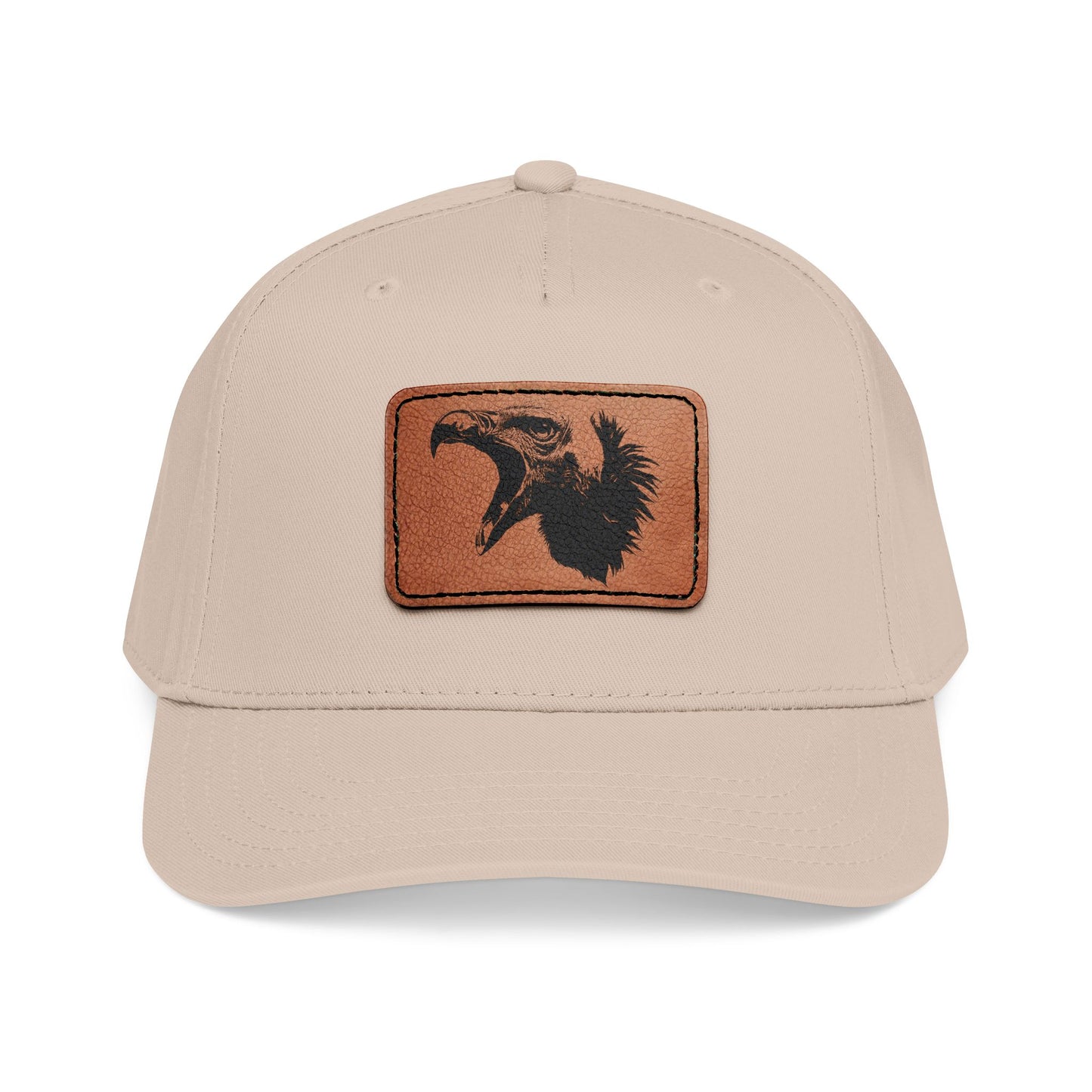 Vulture Leather Patch Baseball Cap - Vintage Hat
