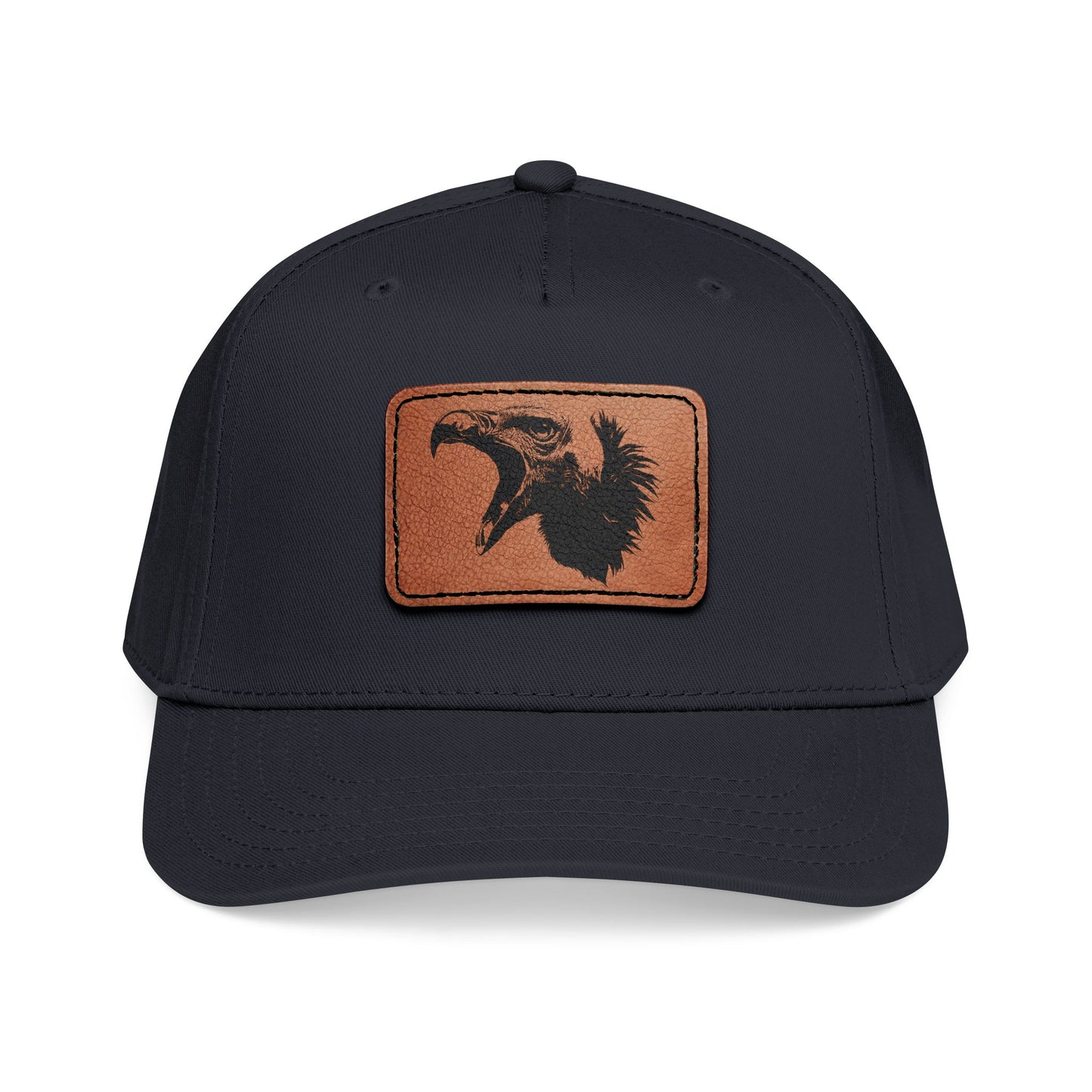 Vulture Leather Patch Baseball Cap - Vintage Hat
