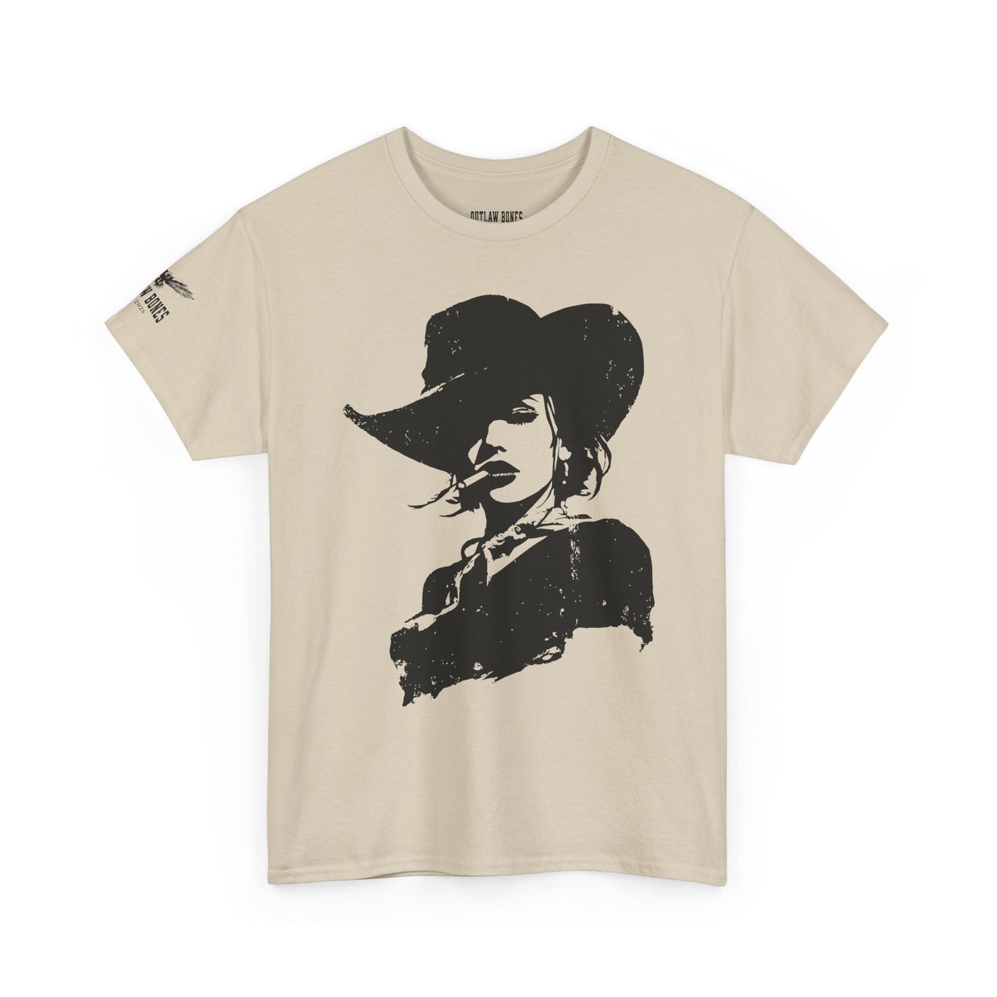Smoking Outlaw Woman - Western Graphic T-Shirt