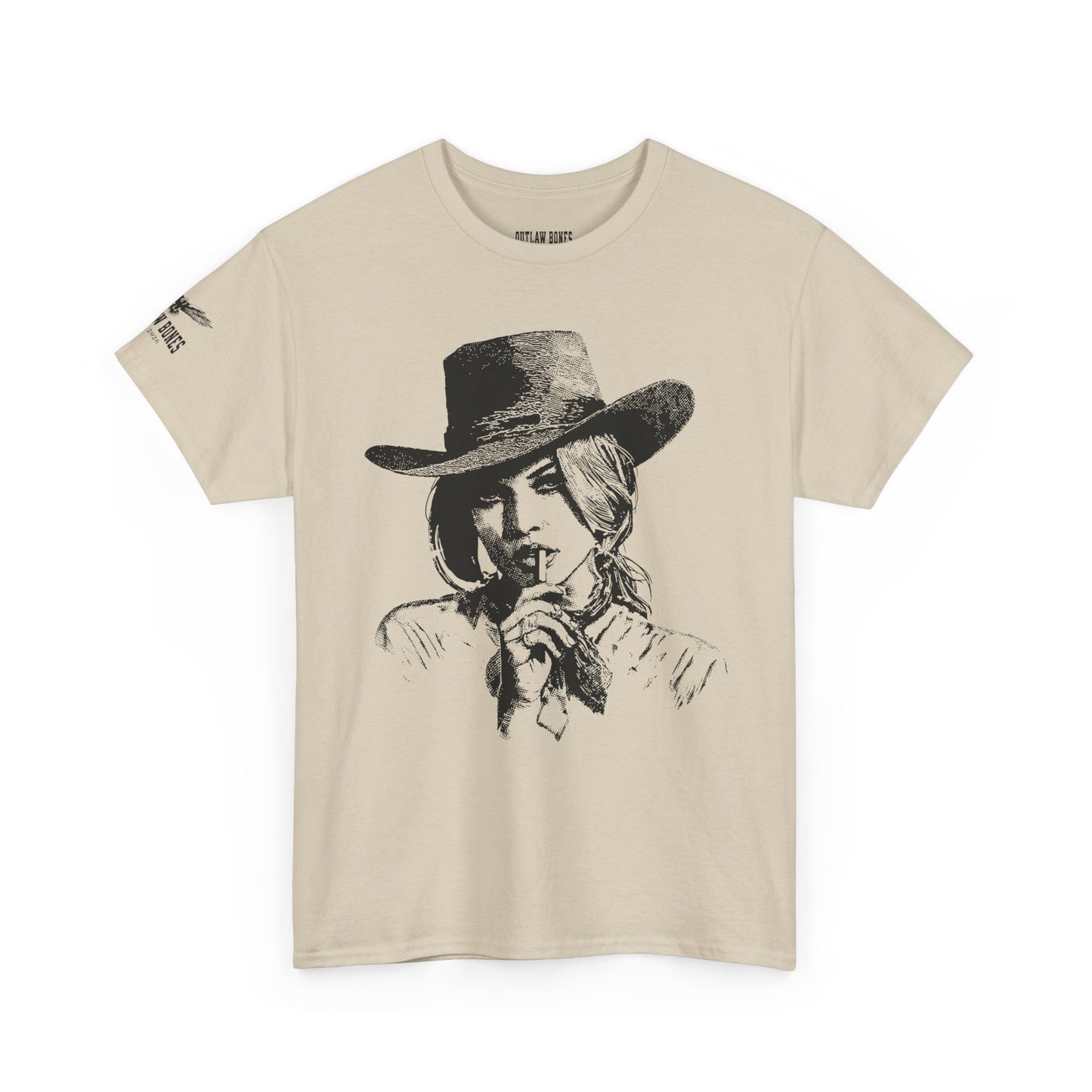 Smoking Rebel Cowgirl - Western Graphic T-Shirt