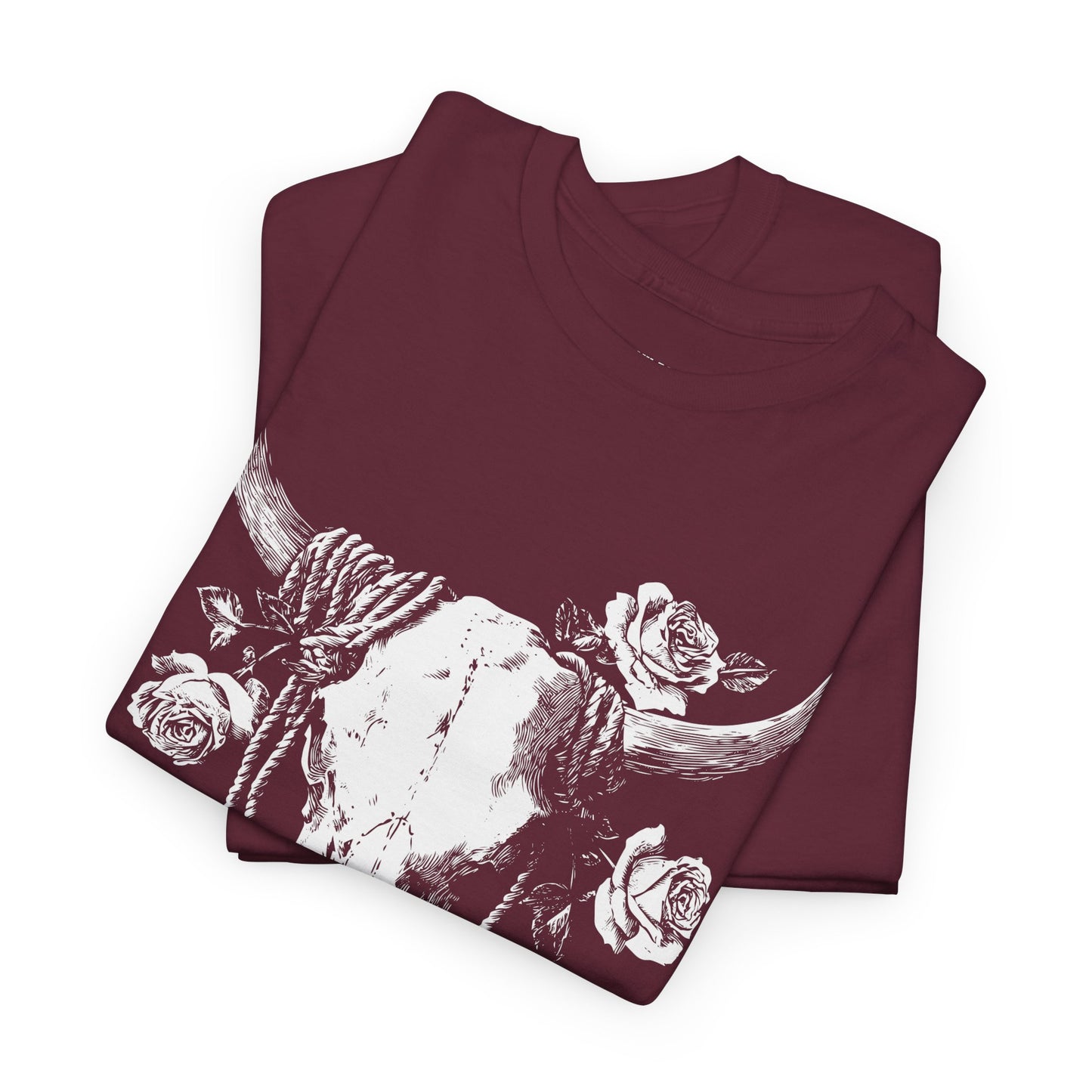 Bull Skull Floral Tee — Western Graphic T-Shirt