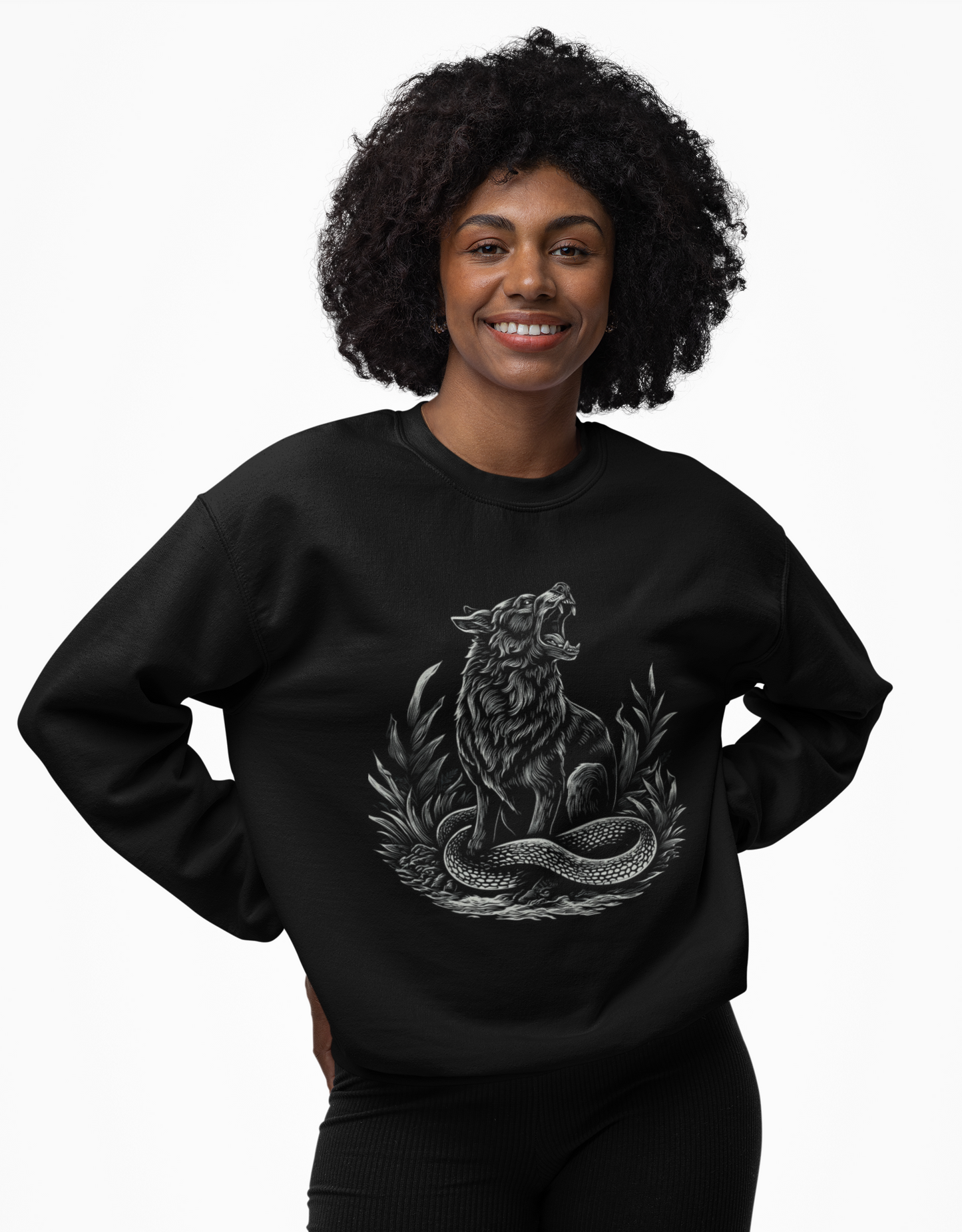 Wolf & Serpent Graphic Sweatshirt – Beasts & Venom