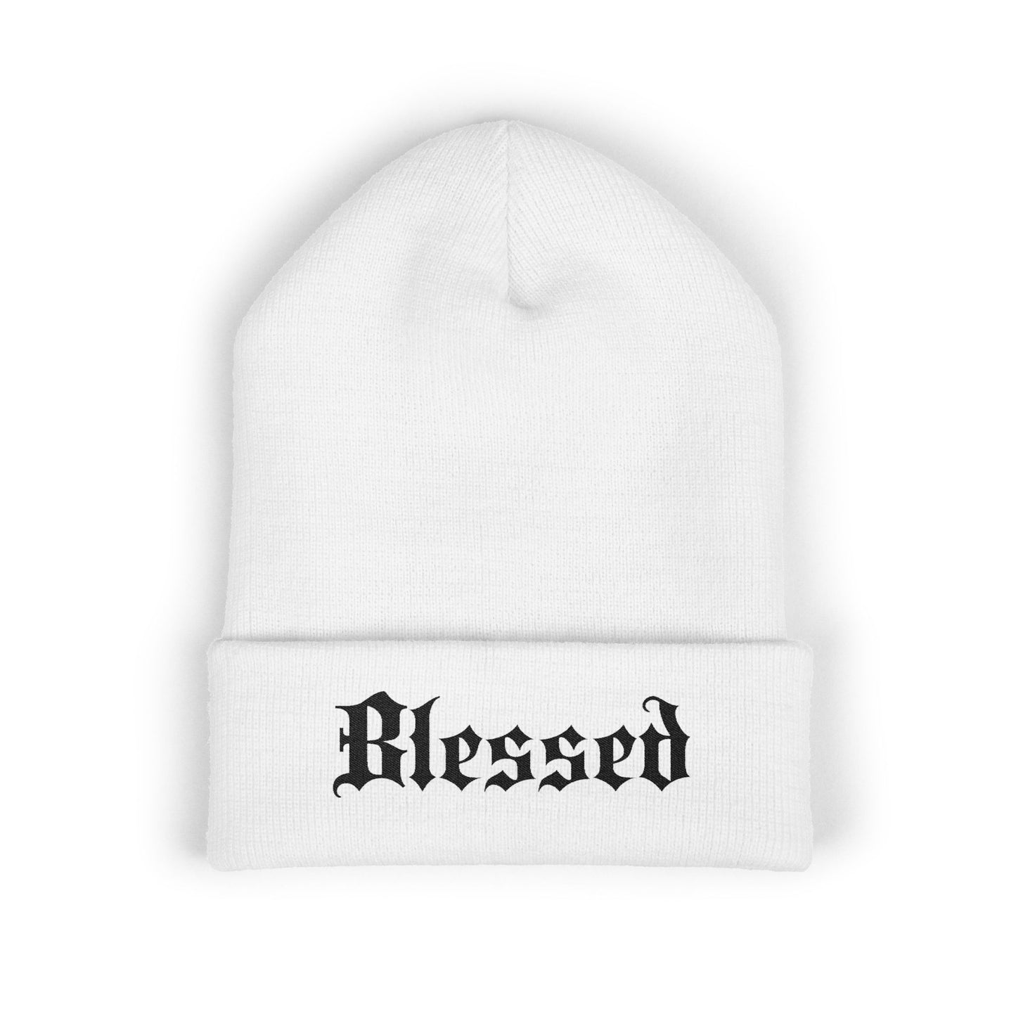Blessed Embroidered Cuffed Beanie - Streetwear Hat