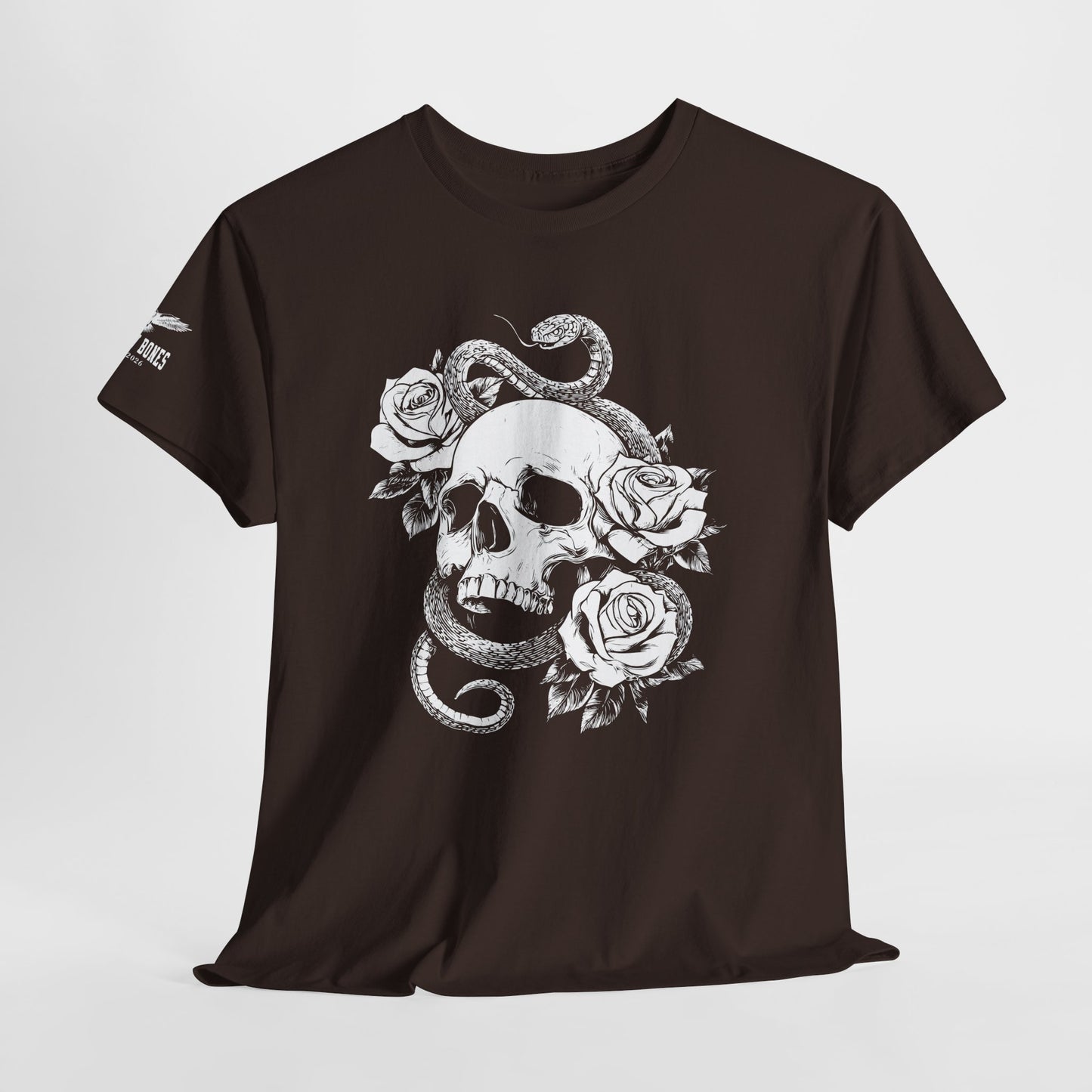 Skull, Roses & Snake Tee — Western Graphic T-Shirt