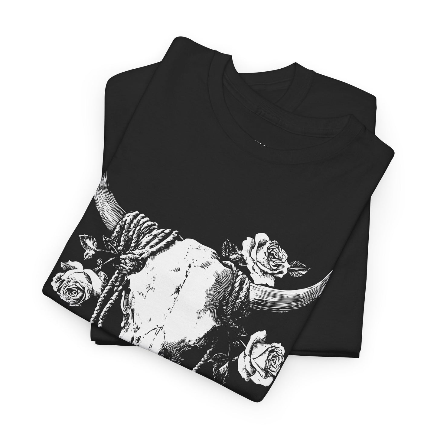 Bull Skull Floral Tee — Western Graphic T-Shirt