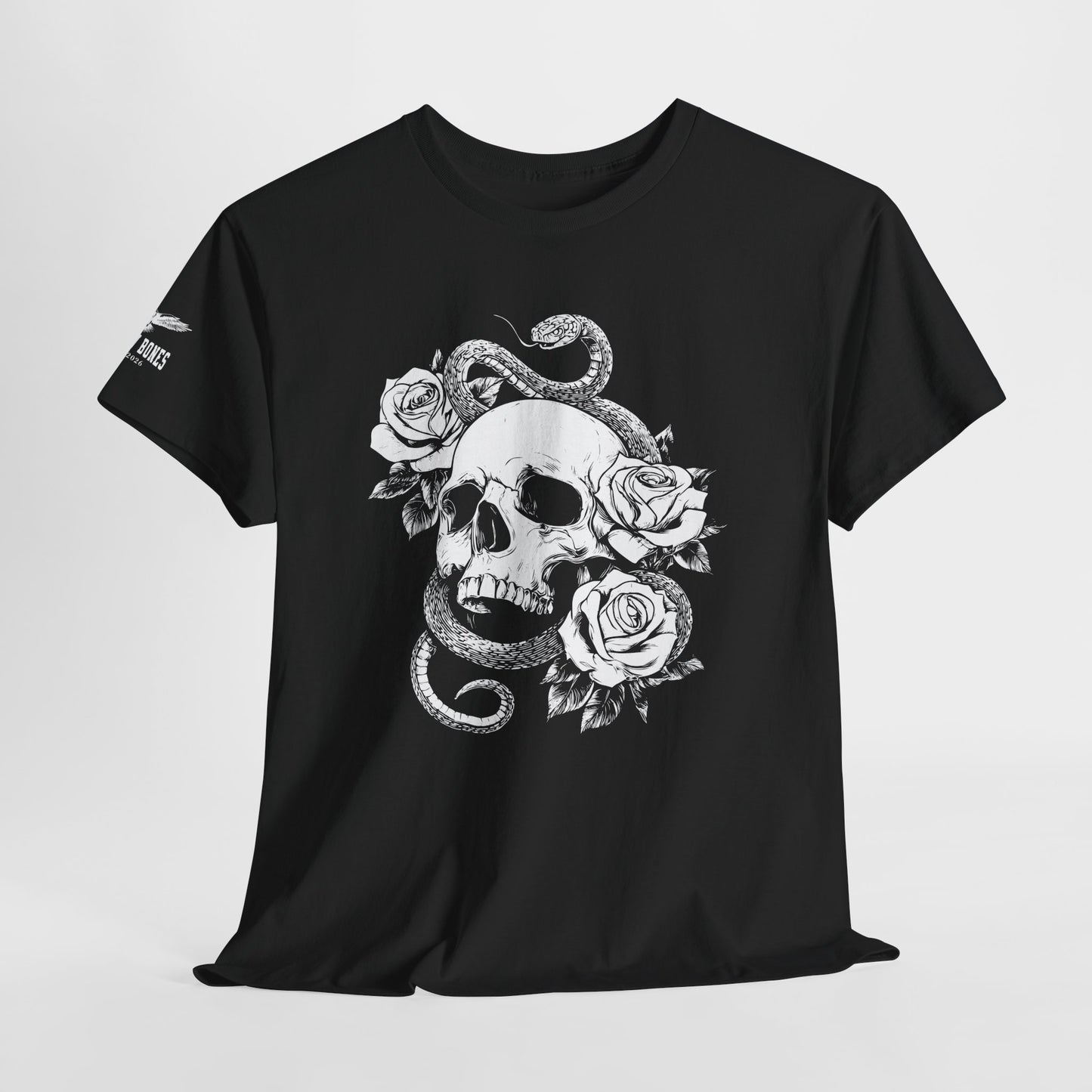 Skull, Roses & Snake Tee — Western Graphic T-Shirt