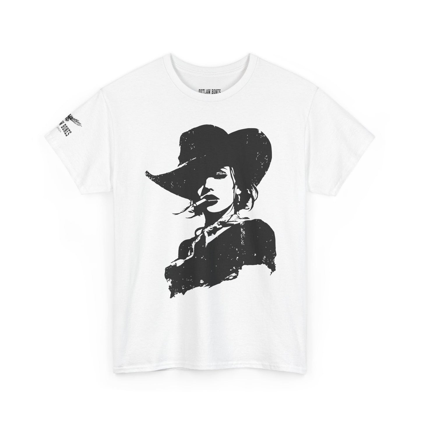 Smoking Outlaw Woman - Western Graphic T-Shirt