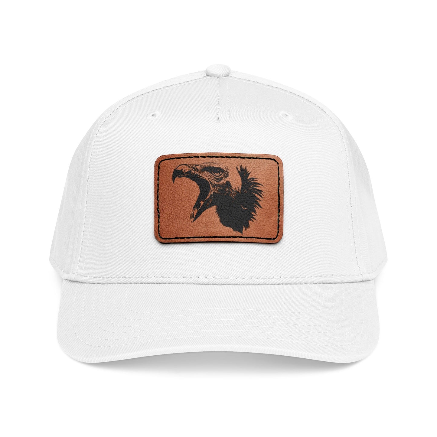 Vulture Leather Patch Baseball Cap - Vintage Hat