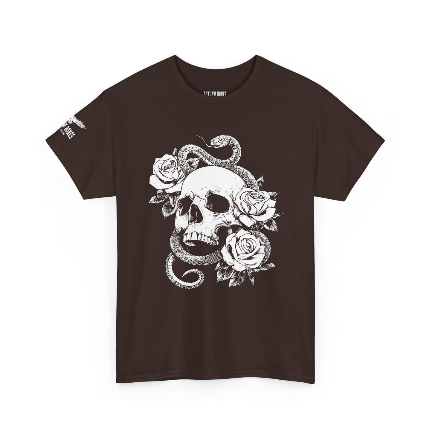 Skull, Roses & Snake Tee — Western Graphic T-Shirt